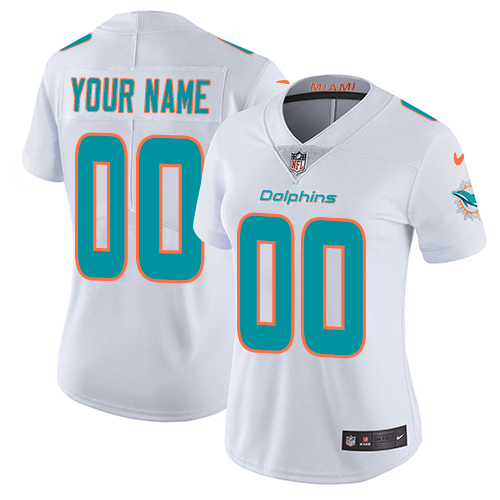 Nike Miami Dolphins Custom White Stitched Vapor Untouchable Limited Women NFL Jersey->miami dolphins->NFL Jersey